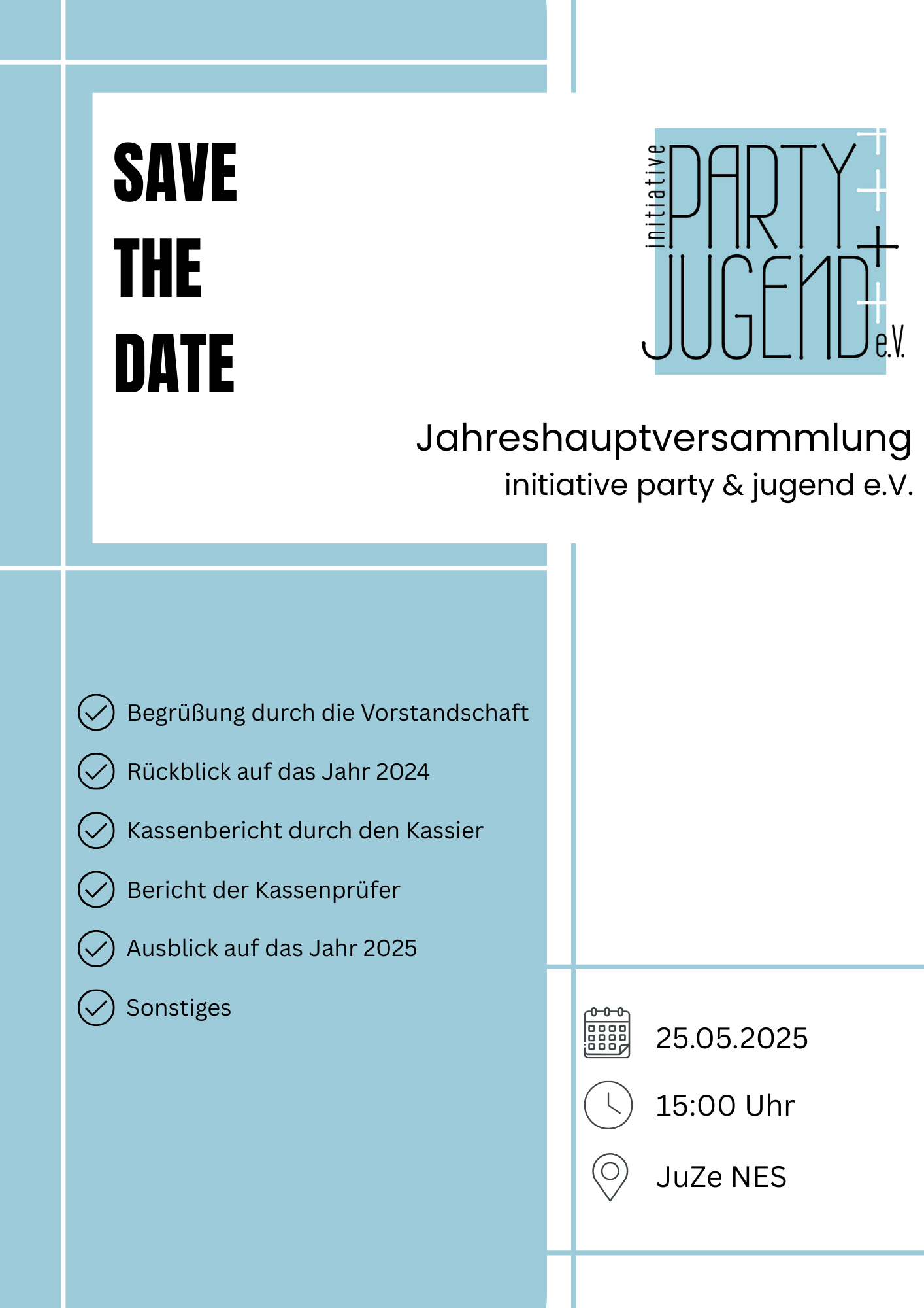 Flyer: Jahreshauptversammlung 2025